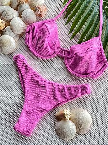 Calcinha Asa Delta Fio Duplo Dubai Rosa (BUSTO NÃO INCLUSO)