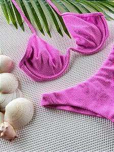 Top Aro Dubai Rosa (CALCINHA NÃO INCLUSO)