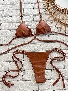 Calcinha Argola Fio Duplo Bronze (BUSTO NÃO INCLUSO)