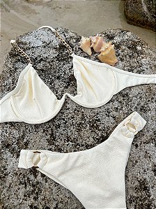 Top Aro Pérola Maiorca com Correntes (CALCINHA NÃO INCLUSO)