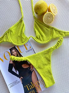 Calcinha Frufru Fio duplo Aruba Citrus (CORTININHA NÃO INCLUSO)