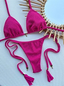 Calcinha Viés Fio Duplo Aruba Cereja (CORTININHA NÃO INCLUSO)