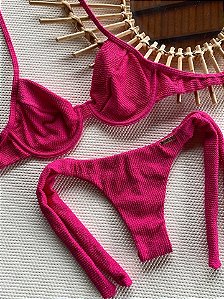 Top Meia Taça Aruba Cereja sem bojo (CALCINHA NÃO INCLUSO)