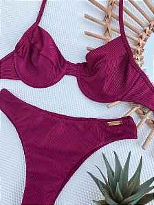 Top Meia Taça Marsala sem bojo (CALCINHA NÃO INCLUSO)