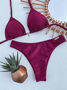 Calcinha Semi Asa Delta Normal Marsala (BUSTO NÃO INCLUSO)