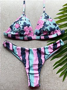 TOP FIXO Florença com Bojo Removível (CALCINHA NÃO INCLUSO)