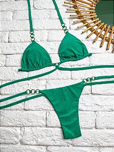 Calcinha Argola Fio Duplo Miami Verde (BUSTO NÃO INCLUSO)