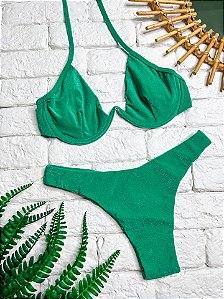 Calcinha Asa Delta Fio Duplo Miami Verde (BUSTO NÃO INCLUSO)