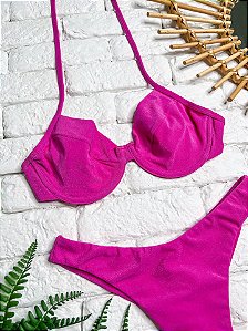 Top Meia Taça Miami Pink sem bojo (CALCINHA NÃO INCLUSO)