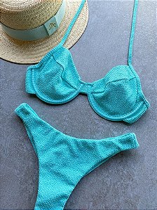 Top Meia Taça Aruba Acqua sem bojo (CALCINHA NÃO INCLUSO)