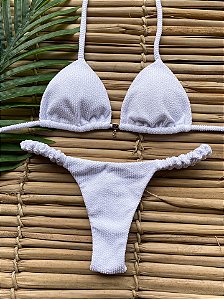 Calcinha Frufru Fio duplo Aruba Branco (CORTININHA NÃO INCLUSO)