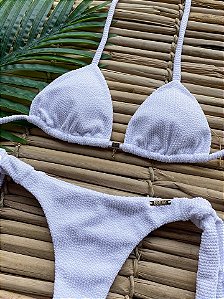 Cortininha Aruba Branco com Costura Embutida e Bojo Removível (CALCINHA NÃO INCLUSO)