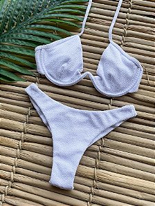 Calcinha Asa Delta Fio Duplo Aruba Branco (BUSTO NÃO INCLUSO)