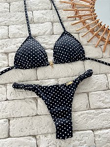 Calcinha Frufru Fio duplo Mini Poá (CORTININHA NÃO INCLUSO)