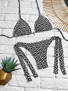 Calcinha Fio Duplo Veneza Amarra Larga (CORTININHA NÃO INCLUSO)