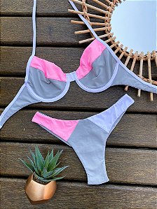 Top Meia Taça Recortes Angra (CALCINHA NÃO INCLUSO)