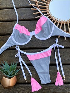 Calcinha Viés Fio Duplo com Recortes Angra (BUSTO NÃO INCLUSO)