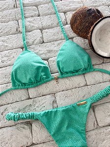 Cortininha Luna Verde com Costura Embutida e Bojo Removível (CALCINHA NÃO INCLUSO)