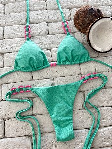 Calcinha Argola Fio Duplo Luna Verde (BUSTO NÃO INCLUSO)