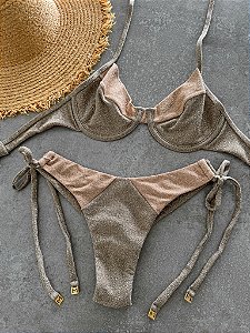 Calcinha Asa Delta Fio Duplo Marrocos com Amarras (BUSTO NÃO INCLUSO)