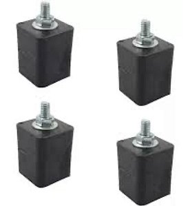 Calco De Borracha Mini C/ Parafuso 44X35 Kit com 10 unidades