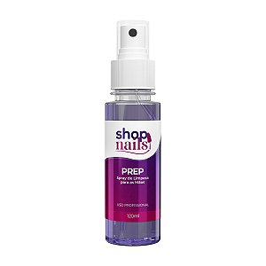 Prep Spray de Limpeza Higienizante Para Mãos Bactericida Shop Nails Cosméticos 120ml