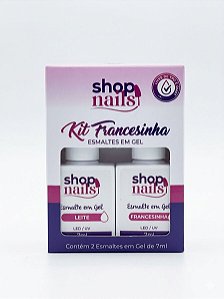 Kit Francesinha Shopnails Branco e Renda 7 ml cada