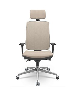 Cadeira Brizza Soft Presidente Base Aluminio Mecanismo Slider Revestimento em Poliéster