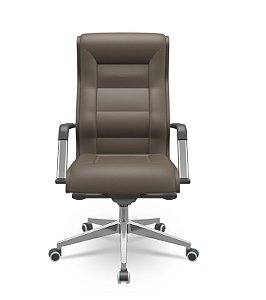 Cadeira Presidente Realli Plaxmetal Base Aluminio Mecanismo Excêntrico Em Vinil