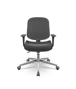 Cadeira Diretor Premium Plaxmetal Base Aluminio Back System NR17 Vinil