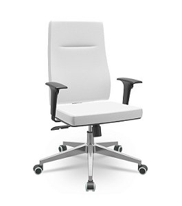 Cadeira Presidente Izzi Plaxmetal Base Aluminio Relax Vinil