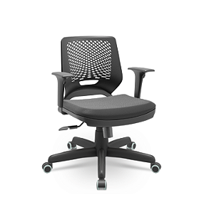 Cadeira Beezi Base Standard Relax Enc. Preto Assento Vinil