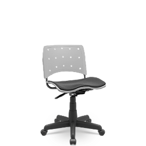 Cadeira Plaxmetal Ergoplax Polipropileno Secretária Com Assento Estofado