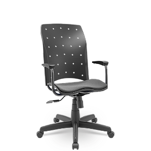 Cadeira Plaxmetal Ergoplax Presidente Polipropileno Mecanismo Relax