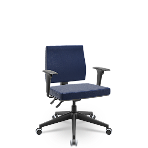 Cadeira Izzi Plaxmetal Executiva Back System NR17 Base Itália Revestimento Vinil