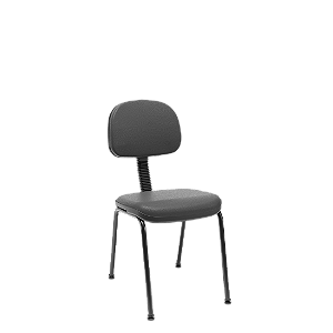 Cadeira Secretária Fixa 4 Pés Operativa Plus Slim em Vinil