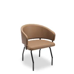 Poltrona Kingston Plaxmetal Fixa 4 Pés Revestimento em Vinil