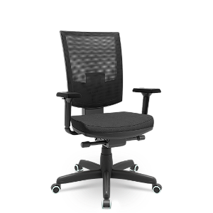 Cadeira Flash Presidente Plaxmetal Autocompensador Shift PU em Poliéster