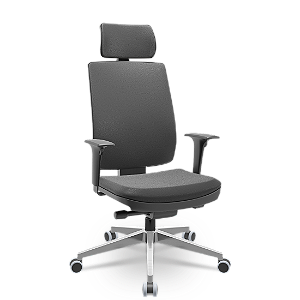 Cadeira Brizza Soft Presidente Base Aluminio Autocompensador Revestimento em Vinil