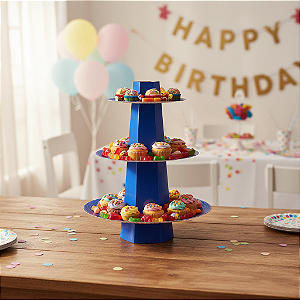 Baleiro Papelão Laminado 3 Andares Azul Escuro - ULTRAFEST