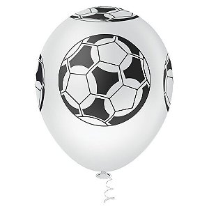 BALAO BOLA FUTEBOL BRANCO E PRETO 10 POLEGADAS C/25 - PIC PIC