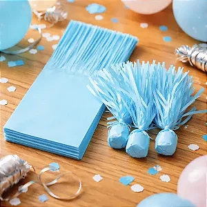 Papel Bala 1 Franja C/48 Azul Claro - Camp Festas