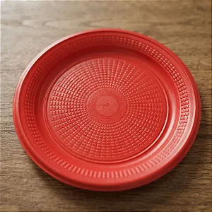 Prato Bolo Sobremesa Vermelho 15cm c/50 - Trik Trik