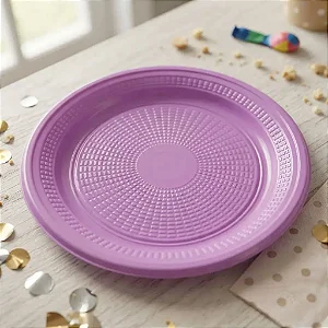 Prato Bolo Sobremesa Lilás 15cm c/50 - Trik Trik