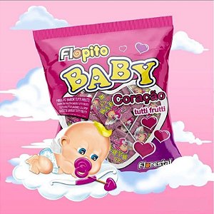 Pirulito Baby Coracao 200G Tutti-Frutti Florestal