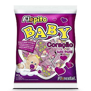 Pirulito Baby Coracao 200G Tutti-Frutti Florestal