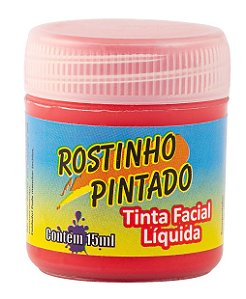 TINTA FACIAL 15ML VERMELHA - ROSTINHO PINTADO
