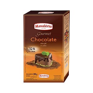 CHOCOLATE PO SOLUVEL 32% CACAU 200G - MAVALERIO