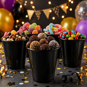 Copo Doces Ceia 10Ml Preto C/50 Plural