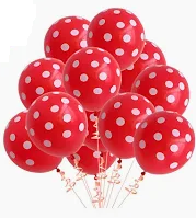BALAO 10" BOLINHA VERMELHO/BRANCO C/25 - PIC PIC
